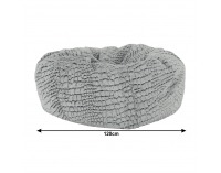 Sedací vak Igarno - sivá / biela vzor