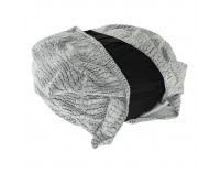 Sedací vak Igarno - sivá / biela vzor