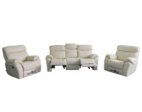 Kožená sedacia súprava s rozkladom Marcodom 23-018 - béžová koža