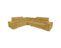 Rohová sedačka s rozkladom Segoria Lux L/P - horčicová