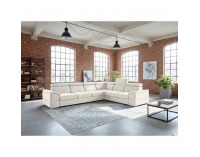 Rohová sedačka s rozkladom Segoria Lux L/P - krémová