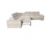 Rohová sedačka s rozkladom Segoria Lux L/P - smotanová