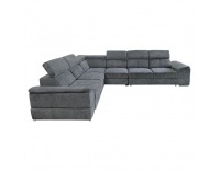 Rohová sedačka s rozkladom Segoria Lux L/P - tmavosivá