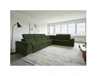Rohová sedačka s rozkladom Segoria Lux L/P - tmavozelená