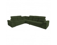 Rohová sedačka s rozkladom Segoria Lux L/P - tmavozelená