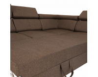 Rohová sedačka s rozkladom Segoria Lux L/P - sivohnedá (taupe)