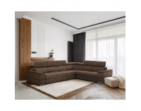 Rohová sedačka s rozkladom Segoria Lux L/P - sivohnedá (taupe)