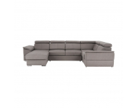 Rohová sedačka U s rozkladom Segoria Roh U L - sivohnedá (taupe)