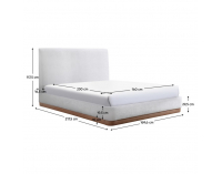 Manželská posteľ s roštom Selina 160 - biela