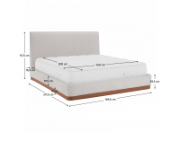 Manželská posteľ s roštom Selina 160 - biela