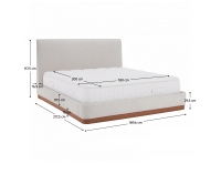 Manželská posteľ s roštom Selina 180 - biela