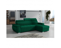 Rohová sedačka s rozkladom a úložným priestorom Semi Roh P - zelená