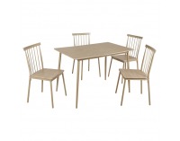 Jedálenský set Sendo 1+4 - buk prírodný 