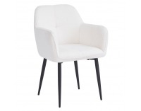 Jedálenské kreslo Sener - biela / čierna