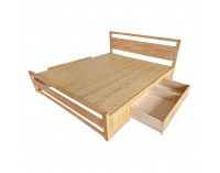 Manželská posteľ Sheila 160x200 cm - prírodná