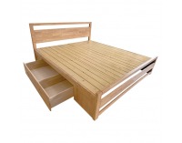 Manželská posteľ Sheila 180x200 cm - prírodná