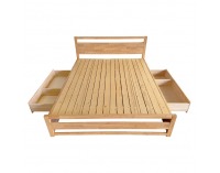 Manželská posteľ Sheila 180x200 cm - prírodná