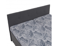 Čalúnená manželská posteľ s úložným priestorom Sherin 160 - sivá / vzor