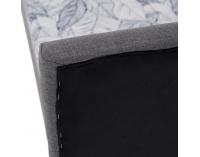 Čalúnená manželská posteľ s úložným priestorom Sherin 160 - sivá / vzor