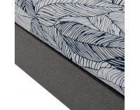 Čalúnená manželská posteľ s úložným priestorom Sherin 160 - sivá / vzor