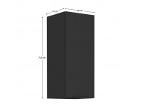 Horná kuchynská skrinka Siber 30 G-72 1F - čierna