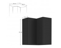 Horná rohová kuchynská skrinka Siber 60x60 GN-72 2F - čierna