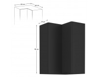 Horná rohová kuchynská skrinka Siber 60x60 GN-90 2F - čierna