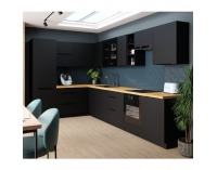 Dolná kuchynská skrinka Siber 80 D 2F BB - čierna