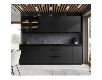 Dolná kuchynská skrinka Siber 80 D 2F BB - čierna