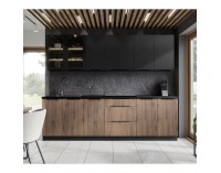 Dolná kuchynská skrinka Siber 80 D 2F BB - čierna