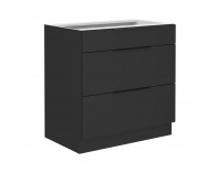 Dolná kuchynská skrinka Siber 80 D 3S BB - čierna