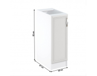 Dolná kuchynská skrinka Sicilia D30 L - biela / sosna Andersen