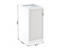 Dolná kuchynská skrinka Sicilia D40 L - biela / sosna Andersen