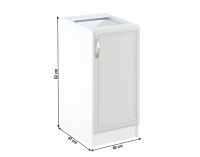 Dolná kuchynská skrinka Sicilia D40 P - biela / sosna Andersen