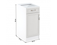 Dolná kuchynská skrinka Sicilia D40S1 L - biela / sosna Andersen