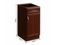 Dolná kuchynská skrinka Sicilia D40S1 P - orech Milano