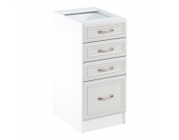 Dolná kuchynská skrinka Sicilia D40S4 - biela / sosna Andersen