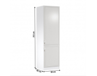 Skrinka na vstavanú chladničku Sicilia D60ZL P - biela / sosna Andersen