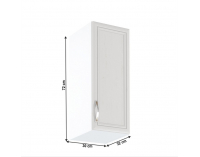 Horná kuchynská skrinka Sicilia G30 P - biela / sosna Andersen