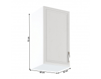 Horná kuchynská skrinka Sicilia G40 L - biela / sosna Andersen