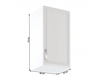 Horná kuchynská skrinka Sicilia G40 P - biela / sosna Andersen