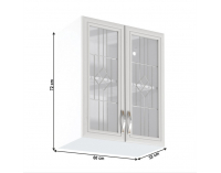 Horná kuchynská skrinka Sicilia G60S - biela / sosna Andersen