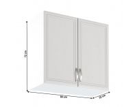 Horná kuchynská skrinka Sicilia G80 - biela / sosna Andersen