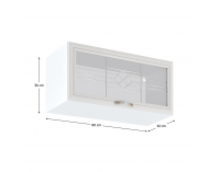 Horná kuchynská skrinka Sicilia G80KS - biela / sosna Andersen