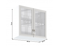 Horná kuchynská skrinka Sicilia G80S - biela / sosna Andersen