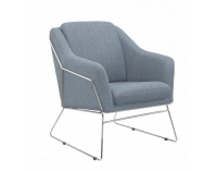 Kreslo Sieno - tmavosivá / chróm