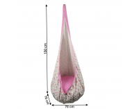 Závesné hojdacie kreslo Siesta Typ 2 - ružová / vzor plameniak