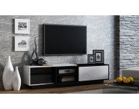 TV stolík Sigma 1B - čierna / biely lesk / čierny lesk