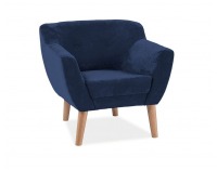 Kreslo Bergen - tmavomodrá