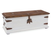 Drevená truhlica Beskid - orech / biela borovica